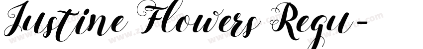 Justine Flowers Regu字体转换